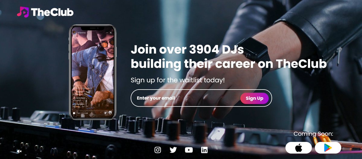 I created a new landing page for <a href="/InTheClubApp/">TheClub - Live DJs & Virtual Parties App</a>. Thoughts?