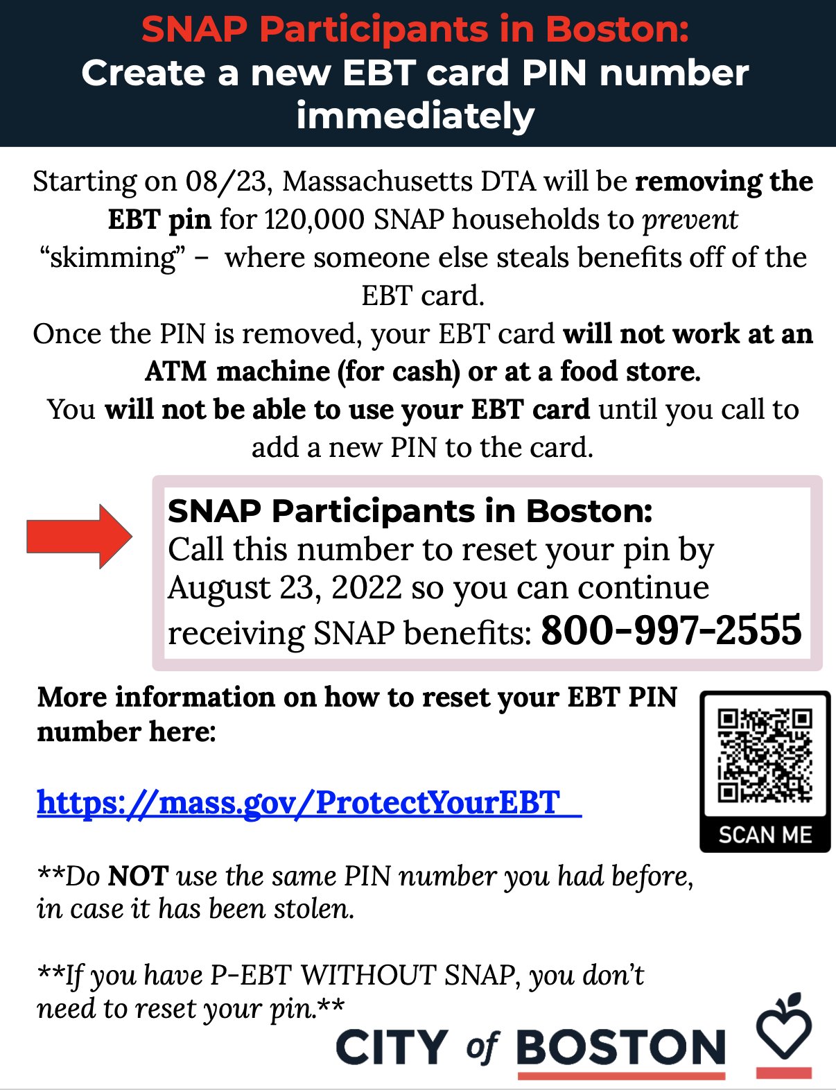 Creating a Personal Identification Number (PIN) for a P-EBT Food