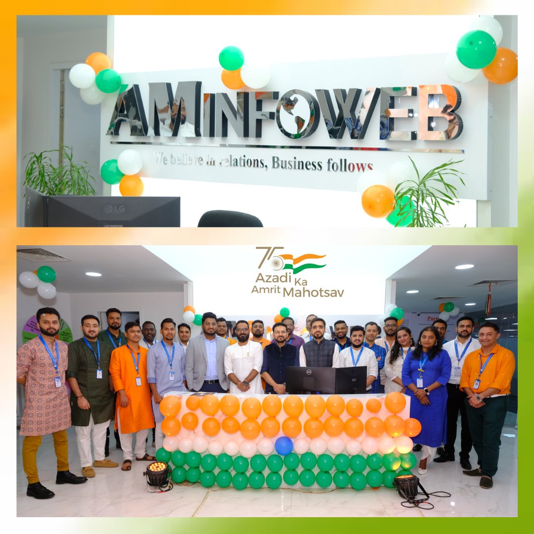 AMInfoweb's tweet photo. We at AM Infoweb celebrated Azadi Ka Amrit Mahotsav with decorations and ethnic wear showcasing the colors of Tiranga.😍
May the glory of independence be with us forever!
JAI HIND!🇮🇳

#azadikaamritmahotsav #harghartiranga #ethnicwear  #independenceday #celebration #AMinfoweb✨ https://t.co/SKfPN9CoKV