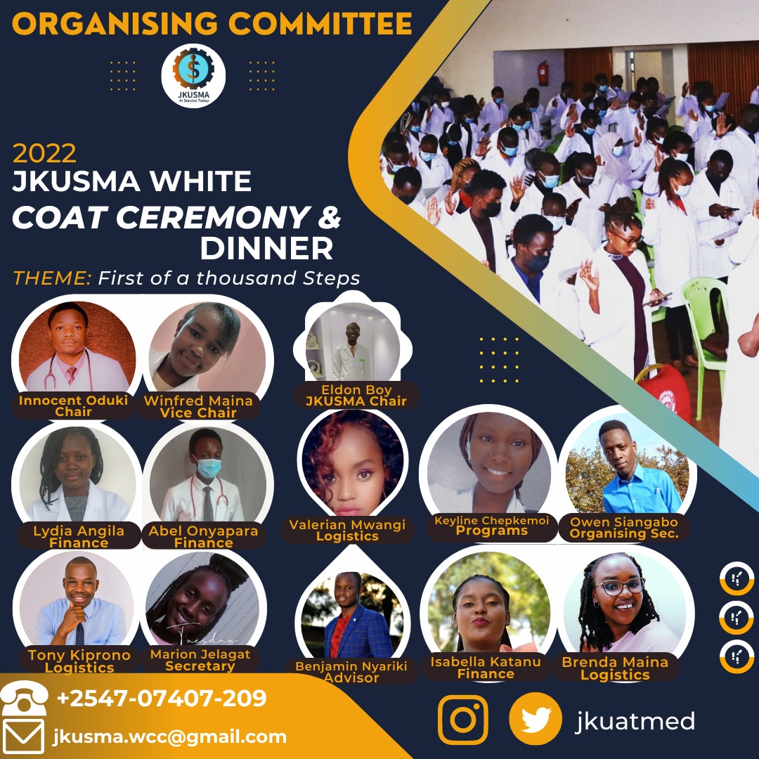 jkuatmed's tweet photo. The Organizing Committee of the Jkusma wcc and dinner led by @Innocent_Oduki https://t.co/KBLujchvDn