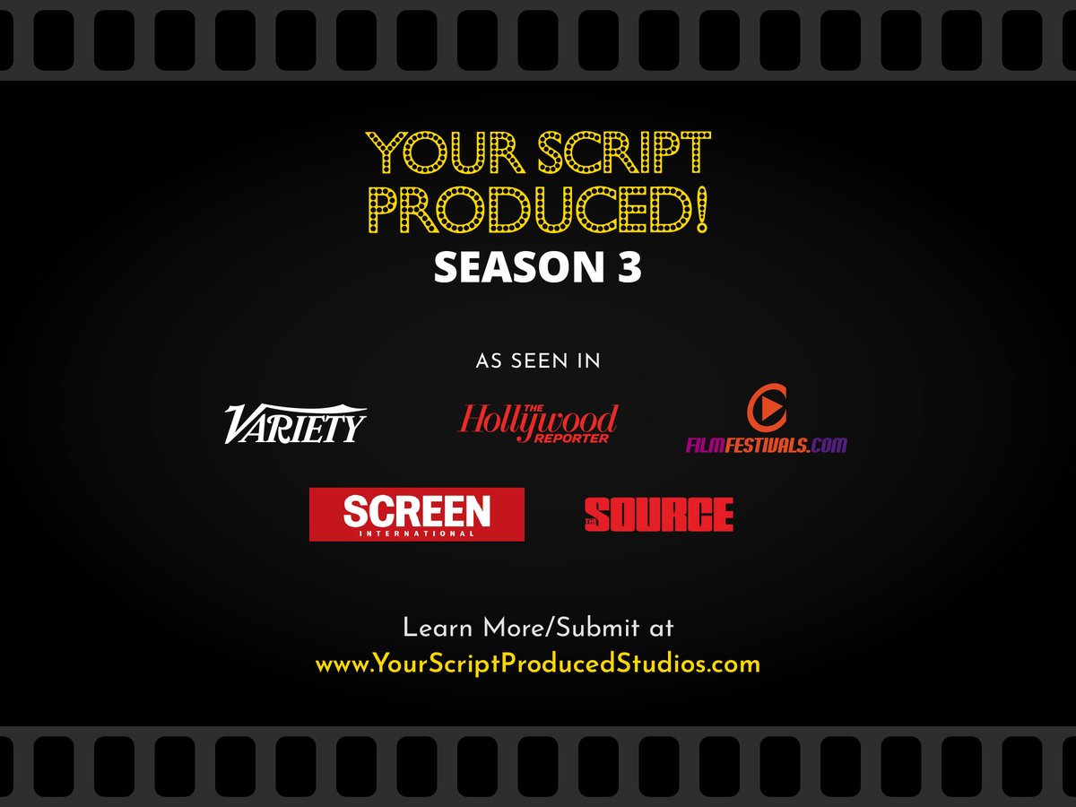 Script_Produced's tweet image. #YSPseason3 #TalentDiscovery + #ScreenwritingCompetition
Accepting All Genres for Feature/Pilots/Shorts/Documentaries from All Over The World!
#GotScript? Final Deadline Approaching August 31, 2022
***
Learn More and Submit at YourScriptProducedStudios.com
#YourScriptProduced
