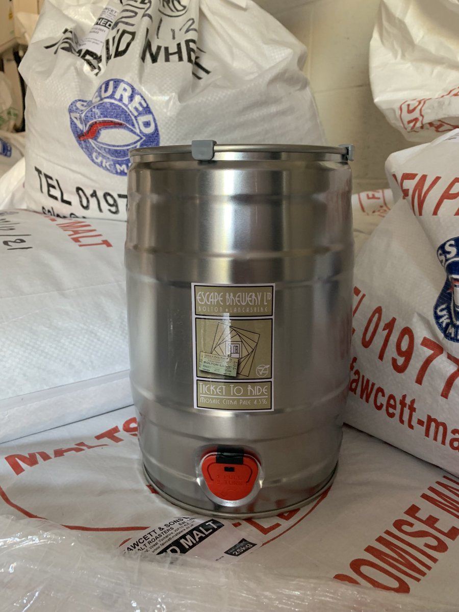 OldPO_Adlington's tweet photo. Roll up! Roll up! Get your mini casks!
You can now buy our very own @Escape_brewery mini casks direct from our bar! Just Β£23 each!
Our 5 litre mini casks are perfect for popping in the fridge at home & sharing with friends and family.
#Adlington #Chorley #RealAle #MiniCasks https://t.co/4TOSnsXyGd