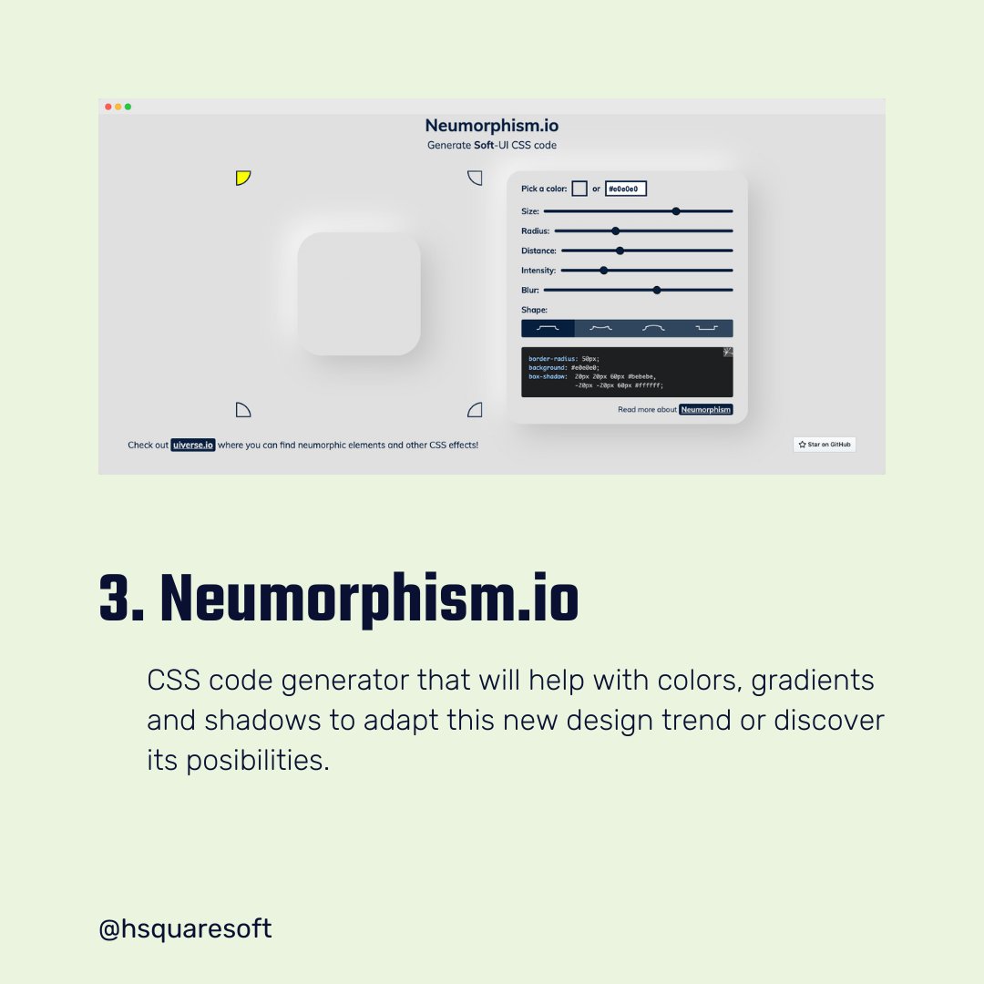 HSquareSoft's tweet image. Come discover the tools that will change the way you develop and design. Let's be honest, we love sharing new tools ✨
.
.
.
#frontend #frontendtools #angularjs #angular #webdeveloper #webdev #webdesign #ux #uxdesigner