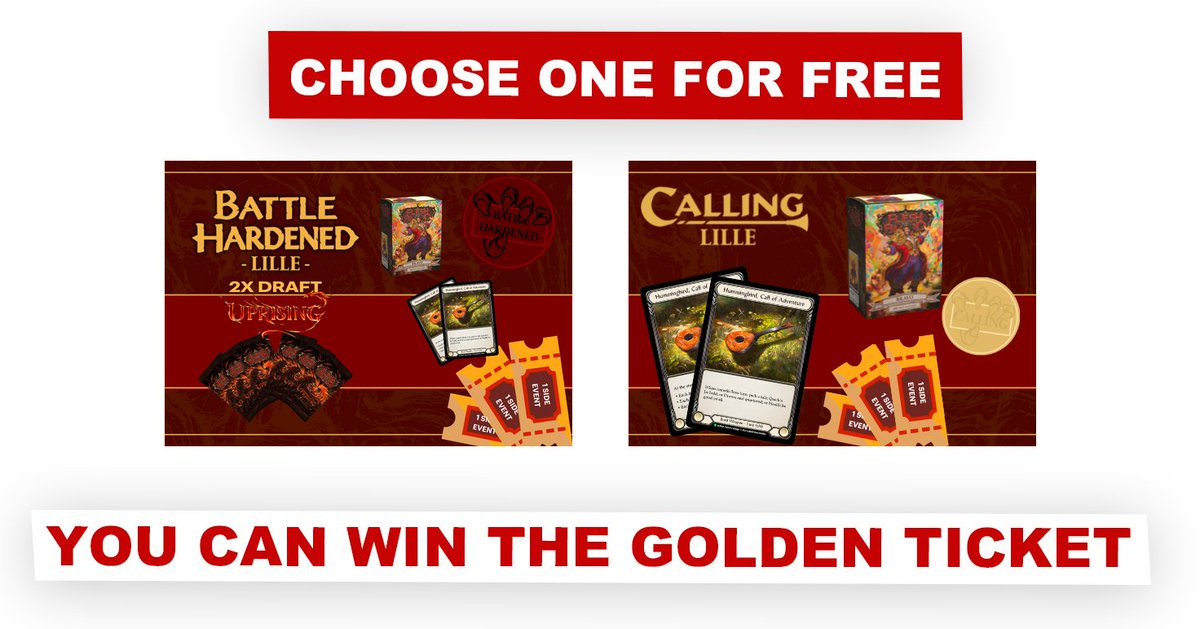 Tales_of_Alex's tweet photo. @fabtcg THE GOLDEN TICKET FOR LILLE (If you can't come, don't enter)

Choose between the Fabled Package or the Go Again Package for Lille😍

1⃣ Follow me on twitter
2⃣ Retweet this post
3⃣ Comment why you want to win

Ends 8pm 18.08.2022 CEST https://t.co/FVLoXngwGM