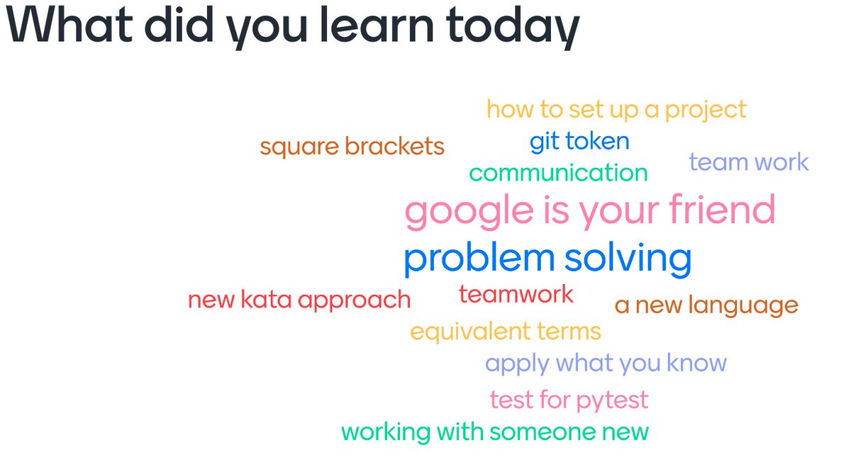 ladiesofcodeLDN's tweet image. Kata refresh night at our Coding Group Sessions!
Folks got to work with new people, try new languages and practice TDD.
Join us on Wednesdays: ladiesofcodegroupsessions.github.io
