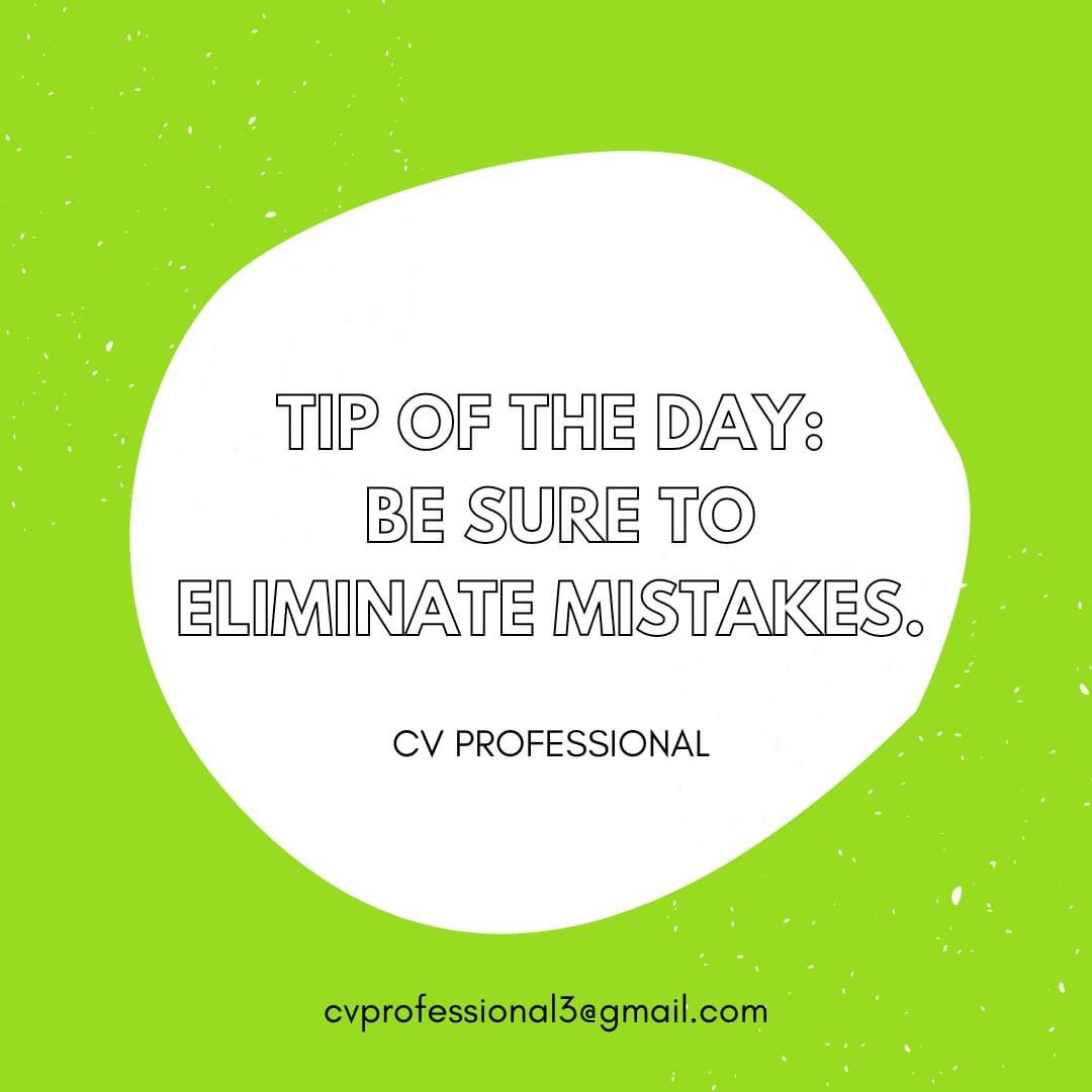 cvprofessional7's tweet photo. Tip of the day: Be sure to eliminate mistakes
Never claim to be detailed-oriented if you aren't. One typo in your CV and/or LinkedIn profile and all your claims of being detailed-oriented fly straight out the window.
#CVProfessional #JobSeekersSA https://t.co/tr3f4sOmgW