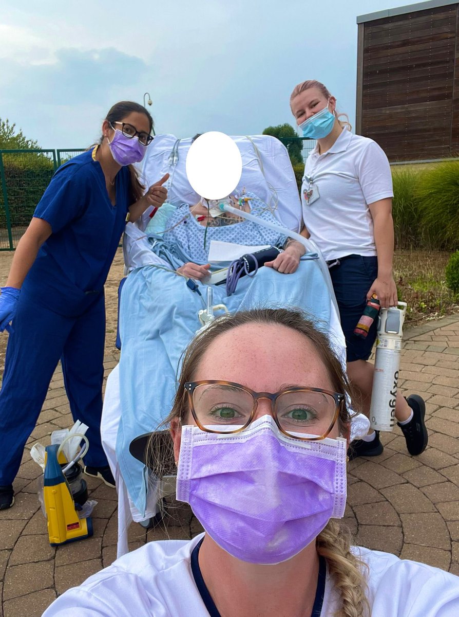 One of our ITU trache patients had some fresh air therapy today for the first time in 61 days! 🤩 Putting the @seatingmatters Sydney Chair to good use during our trial period! It is amazing how fresh air can really boost our patients’ moods after prolonged ITU stays 👍💪🏼