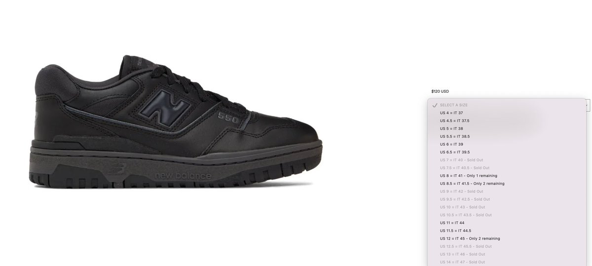 SOLELINKS's tweet photo. Ad: Few sizes available
New Balance 550 'Black'
=> https://t.co/yyTLiP3D0B https://t.co/ibJbFFUaxd