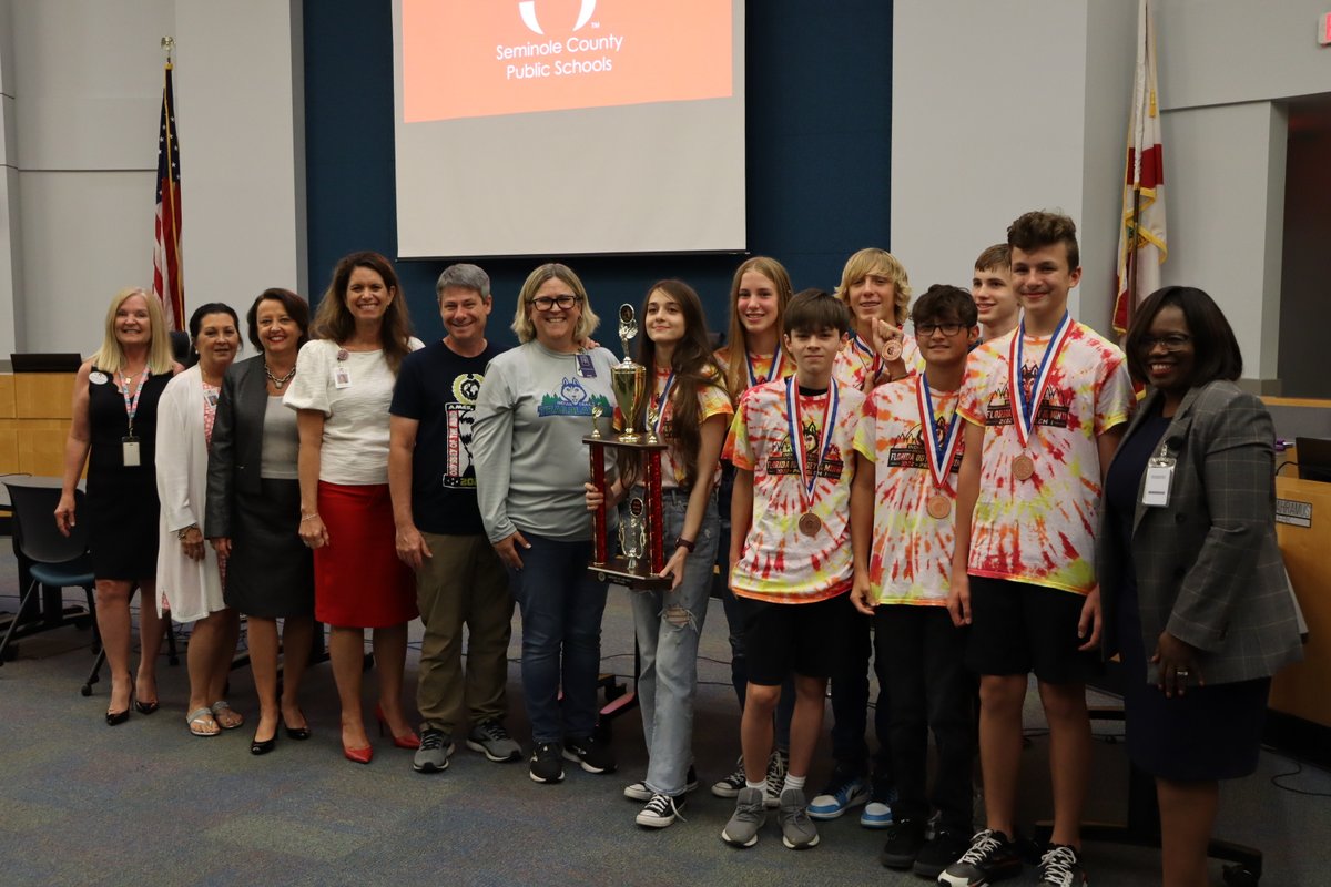 SCPSInfo's tweet photo. A big congratulations to @ITMStrailblazer Odyssey of the Mind Team for placing 3rd in the WORLD! We are so proud of you! 👏🎉 https://t.co/b7VYRaIoKm