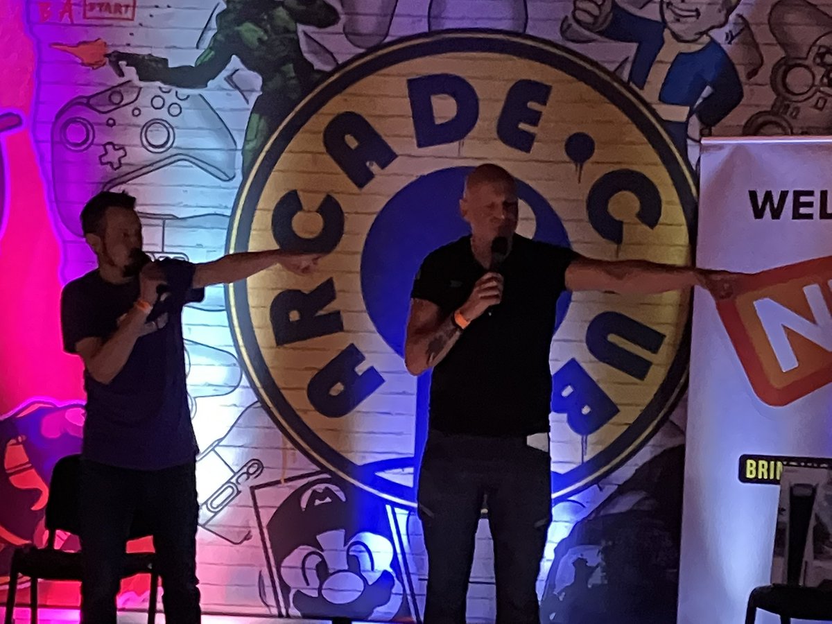 80sNostalgia's tweet photo. Fantastic day at #NerdconUK in @arcadeclubuk Bury.
@BradBurton and @GeekMid both did a fantastic job of putting in a great event.
Great to catch up with old friends @JimBagley69 and @KimxxxJustice, as always.
And, as usual, I got the high score on Mappy.
@NerdconUK https://t.co/q03e8HU7Ue
