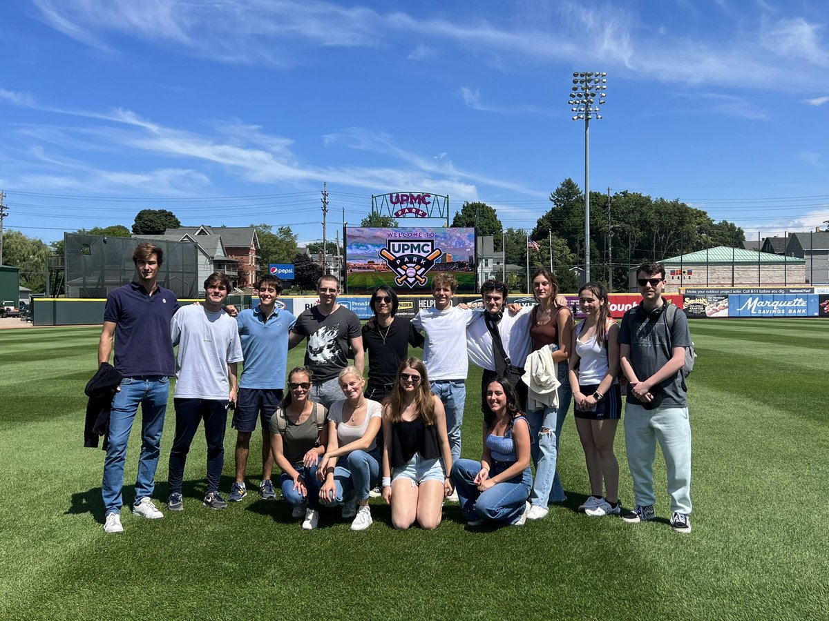 erie_seawolves's tweet photo. A very special welcome to incoming @GannonU students from France, Germany, Ireland and Spain. They had a ballpark tour this afternoon and tonight, will be taking in their first ever baseball game. @GannonUAbroad https://t.co/wlnvcNDYI8