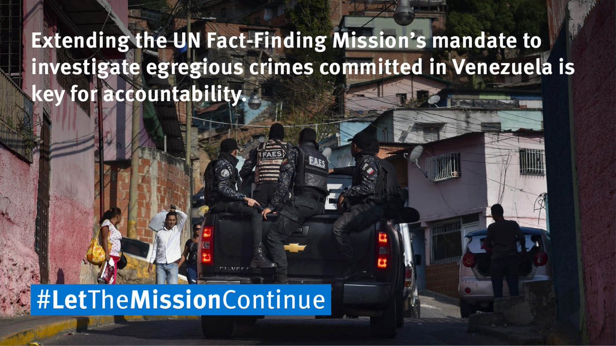 TamaraTaraciuk's tweet photo. UN independent experts on Venezuela have played a key role pushing for accountability for egregious crimes and ensuring international scrutiny. 

With 124 NGOs, @hrw calls for the renewal of the UN Fact Finding Mission’s mandate. 

#LetTheMissionContinue

https://t.co/OJeO9mHzZT https://t.co/yh9OGkx05W