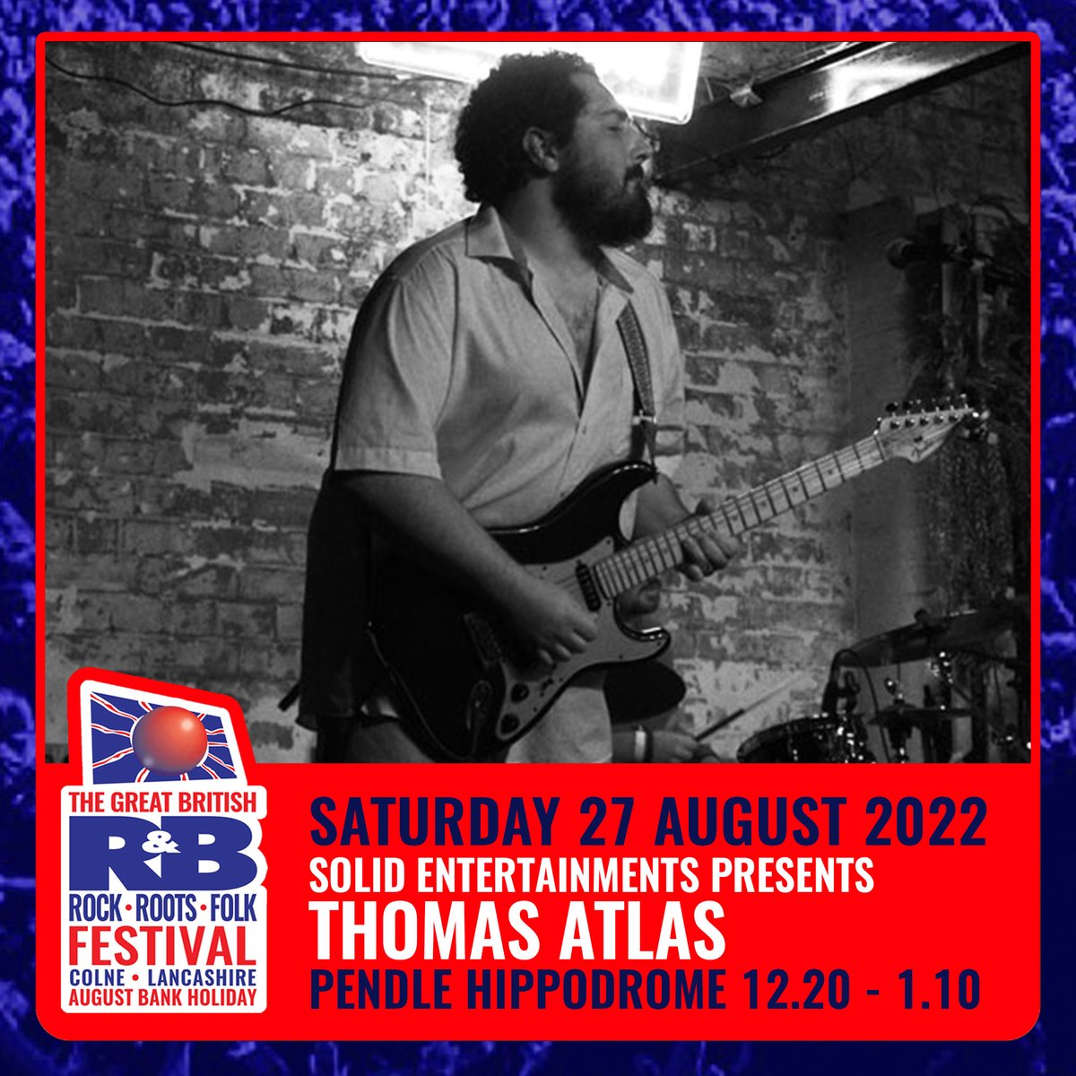 We can't wait to welcome the sensational Thomas Atlas to @pendlehippo on Saturday 27th August! 🤩 See Thomas and nine other artists for just £40 at the Hippodrome 😮 Get your tickets now 👇 colneblueslineup.com/get-tickets @visitcolne @MarketingLancs @PendleLeisure @tenacitymusicpr