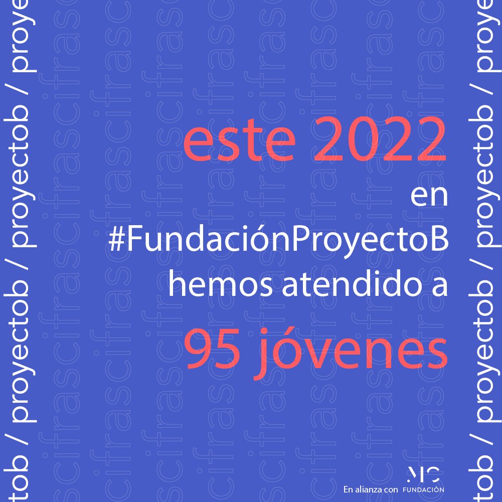 fproyectob's tweet photo. Estamos felices de este avance y crecimiento que hemos tenido como Fundación #ProyectoB 🥳

¡Y mantenemos la motivación al 100% para seguir con la necesaria labor de facilitar la #InserciónLaboral a jóvenes!  🙌

#Reinserción https://t.co/n8Lvf3ZQ1c