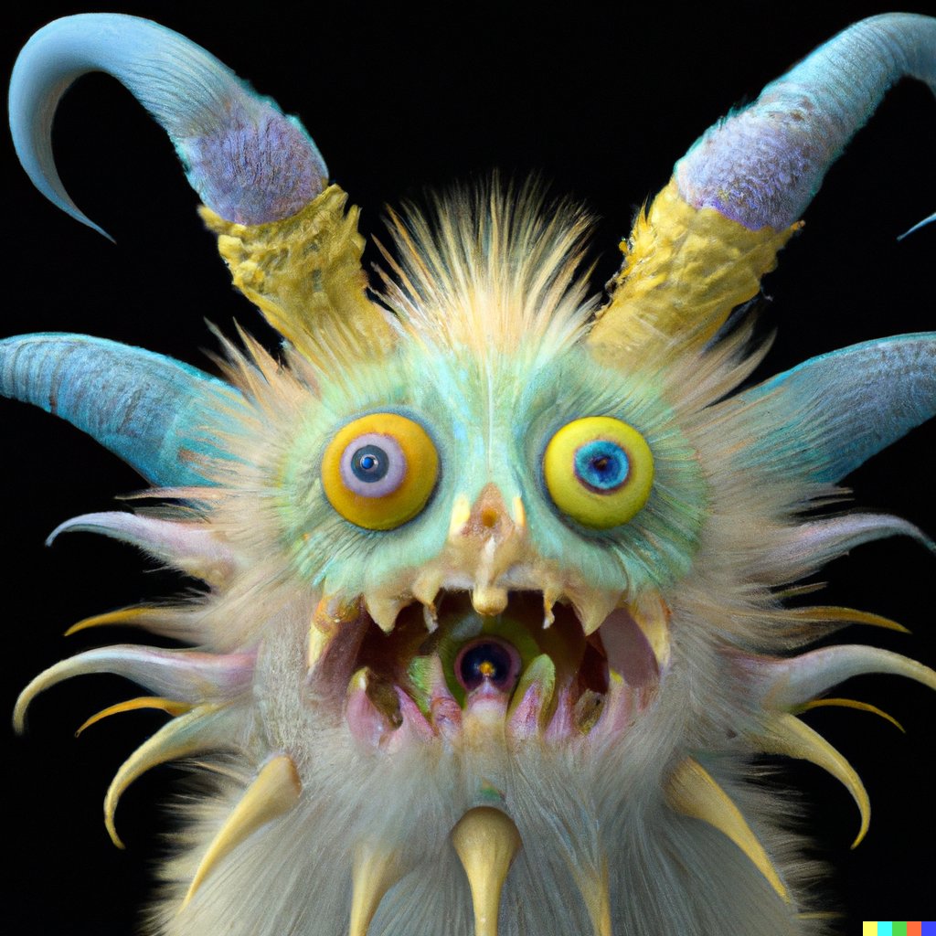 Markola4242's tweet photo. Just some 3D monster pics made with DALL-E. Can't wait for DALL-E2 access! 🍄🌾🖖
#CNFTProject #CNFT #NFT #AI #AiArtwork #dalle #SimpleComplexity #3DMonsters https://t.co/sYpmxCeJdA
