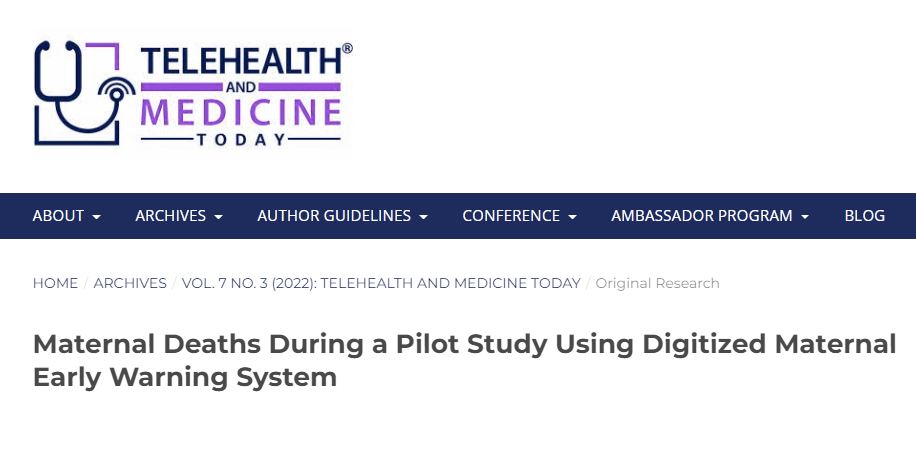 THMToday's tweet photo. New Research Article
Maternal Deaths During a Pilot Study Using Digitized Maternal Early Warning System | Telehealth and Medicine Today https://t.co/5vWfXbslmB 

#maternalhealth #maternalmortality #telehealth #originalresearch @goodsamaritanhospital @HarvardChanSPH https://t.co/QVfAst0B7x