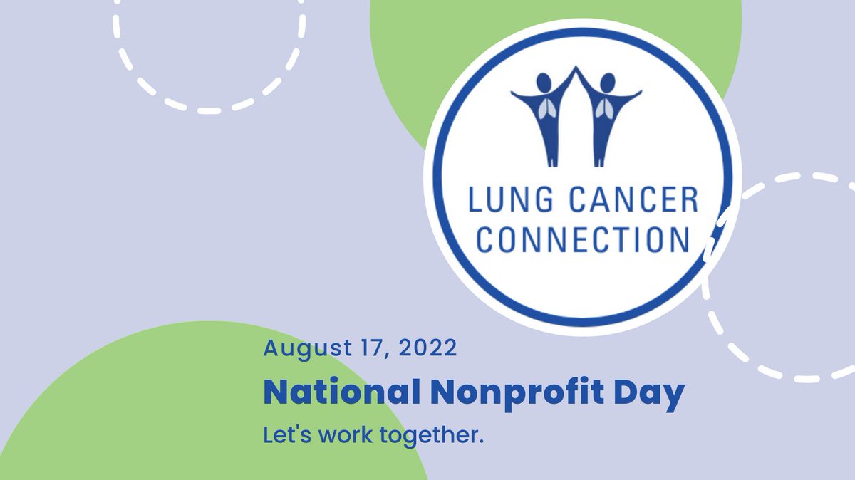 There are several ways to support us today on National Nonprofit Day and every day:
1. Like/share on social media
2. Volunteer 
3. Donate

Support our programs and mission by visiting lungcancerconnect.org

#lungcancerconnection #lungcancerawareness #nationalnonprofitday
