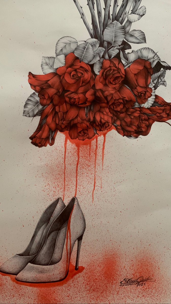Eleonardigna's tweet photo. “Quelle scarpette non erano rosse” penna a bic nera e china rossa su cartoncino 50x70
#eleonardigna #stopfemminicidio #pandemiailverovoltodelvirus #bic #art #zapatosrojos #artecontemporanea https://t.co/CMjLiFjZJi