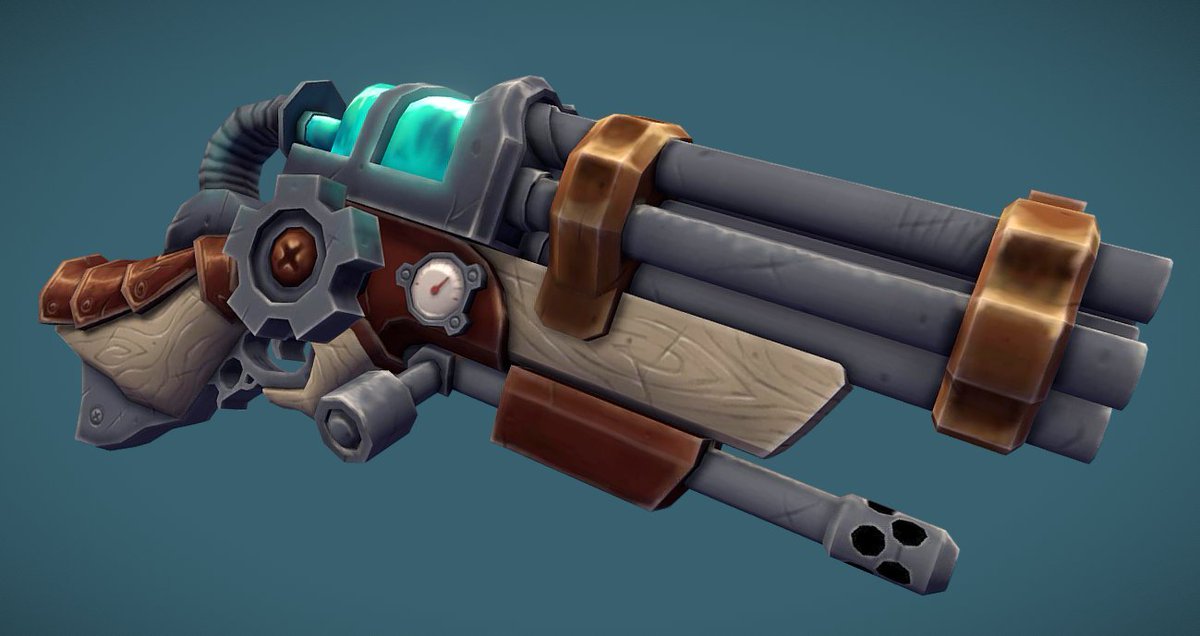 Here's a steampunk pistol I made for fun, modeled in blender, textured in substance painter. Model is free to download on my sketchfab. 

#Roblox #RobloxDev #RobloxUGC #3DArt