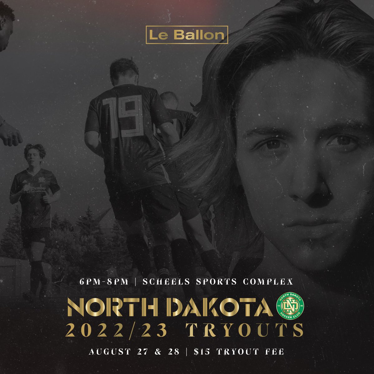 NorthDakotaSC's tweet photo. 2022/23 Tryouts Info

When: Saturday August 27th &amp; Sunday August 28th
Where: Scheels Sports Complex (4301 South 20th St. Grand Forks, ND 58201)
Time: 6pm-8pm both days.
Who: Open to all UND students.

Bring a $15 tryout fee the first day of tryouts. https://t.co/w6Gps6vwo2