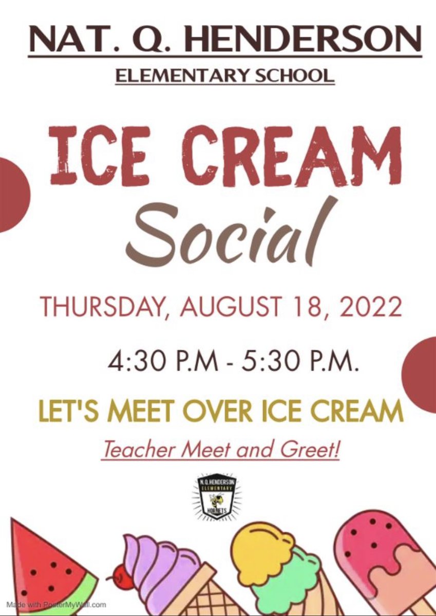 Come meet your Nat. Q. Henderson teacher!!! Thursday, August 18, 2022. We can’t wait to meet you ❤️💛❤️💛❤️ <a href="/AlvenusFranklin/">Alvenus Franklin</a>