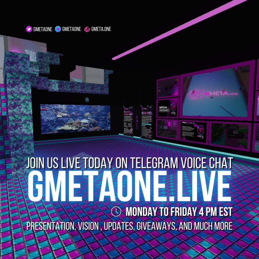 #GMetaOne Family 
Join the Call!
We are Live @ gmetaone.live