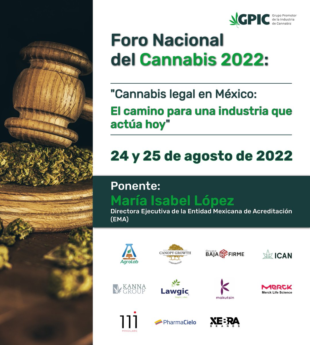 GpicMx's tweet photo. A todos los interesados en el desarrollo de la Industria del #Cannabis en México los esperamos en el Foro Nacional del Cannabis 2022.

REGISTRO ABIERTO: https://t.co/Zk06A1wxea https://t.co/QsOlZTupGO