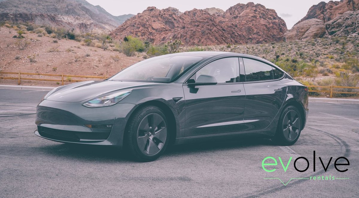 EVolveRentalsLV's tweet photo. Ready for some adventure? Use your #Tesla rental not just in the city, #explore! Check out Red Rock Canyon and enjoy the ride ⚡️🌳 #RentonePlantone https://t.co/hGFilIchxj