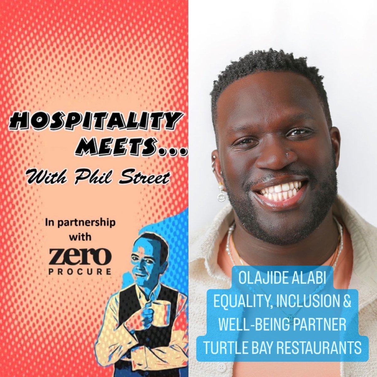 HospMeetsPod's tweet photo. Ep119 is Live in partnership with @ProcureZero

I chat to Olajide Alabi of @Turtlebayuk

There's so much joy in this chat from the off

🎧👉https://t.co/Y74zA1NuFL

#diversity #equality #inclusion #hospitality #wellbeing #hospitalitypodcast #hospitalitystories #restaurants #food https://t.co/vN6eFqOVqX