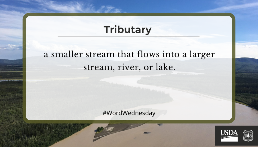 We're breaking down scientific terms commonly used at the station - one by one. Today's word is "tributary." #WordWednesday