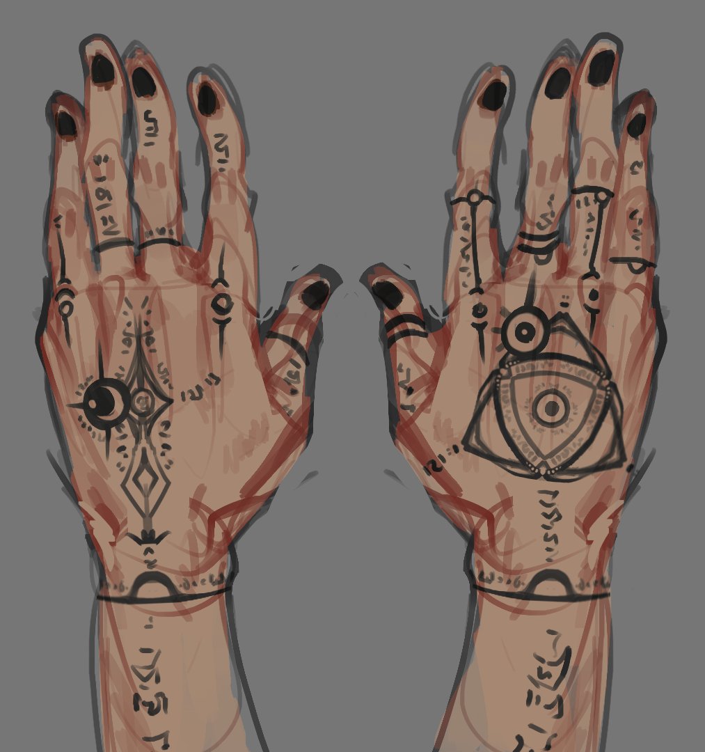 Some DnD-related posts for a group I will get to play in... I don't get to show my actual character yet, but I at least got to post their hands u-u 