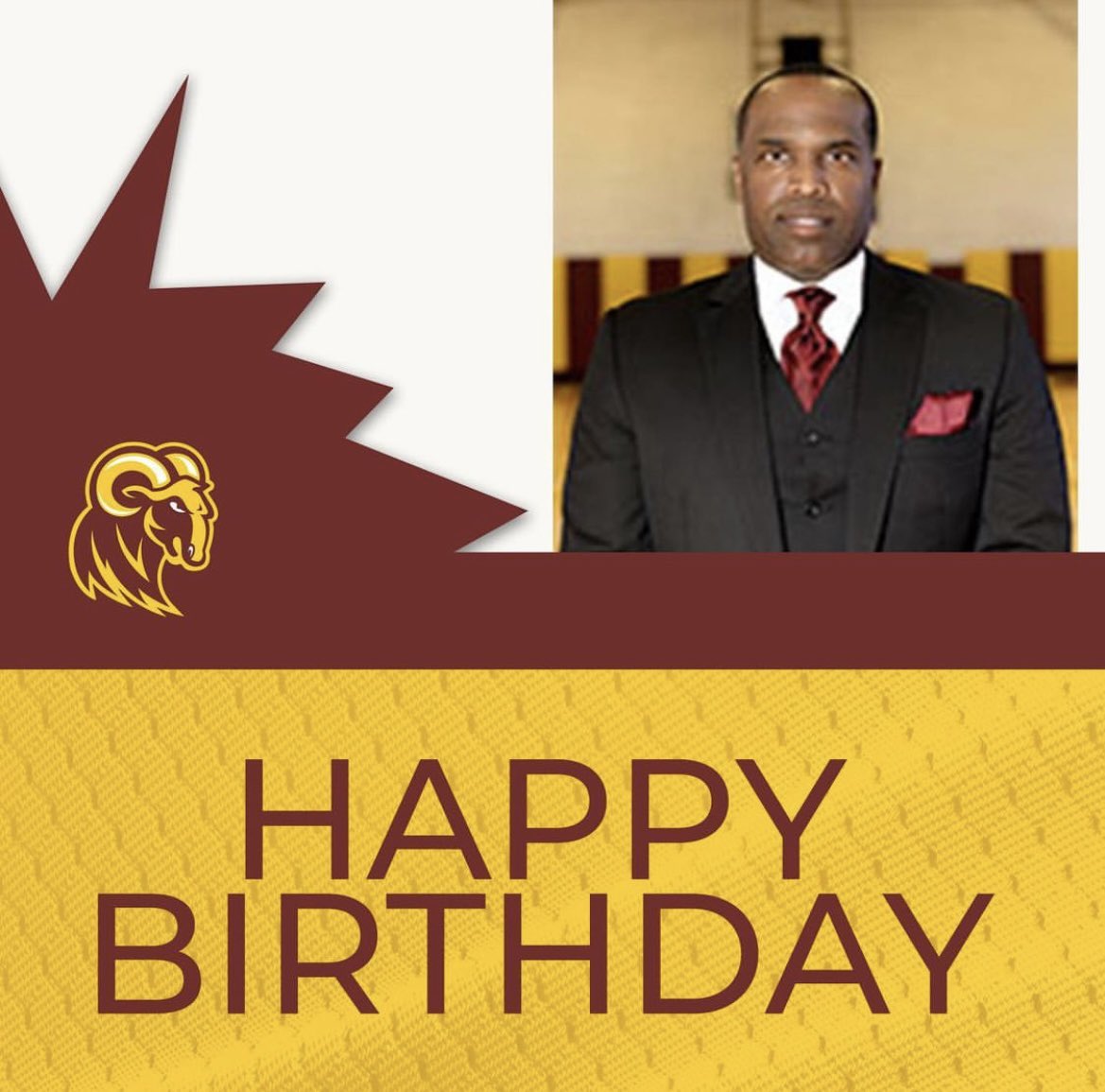 HTRamsAthletics's tweet photo. Special birthday shoutout to @htbasketballram Head Coach, Thomas C. Henderson! #fRAMily join us in wishing Coach Henderson a #HappyBirthday #RamUp #HTisIDEAL #CultureOfExcellence #GeniusGeneration #MyHBCU https://t.co/Ob6D9Nfeba