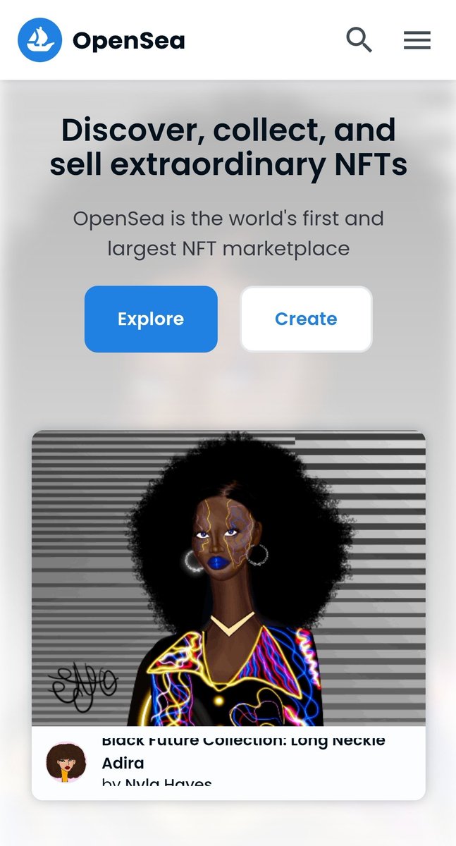 🤯 OMG my #CadillacRisingIcons x @nylacollection Long Neckie Adira is on the front page of <a href="/opensea/">OpenSea</a> TYSM 😭😭🙏
