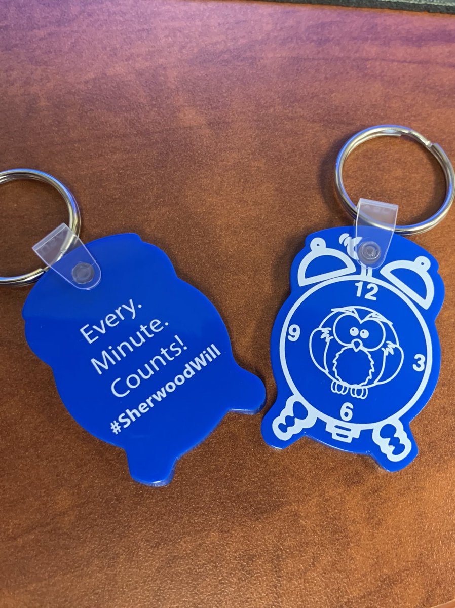 Backpack tags to keep regular attendance top of mind! Things are starting to come together! <a href="/JessicaSprick/">Jessica Sprick</a> #SherwoodWill