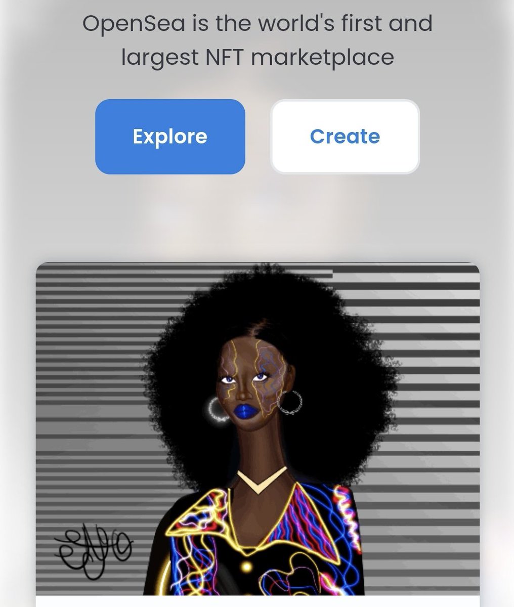 When your friend makes the <a href="/opensea/">OpenSea</a> front page you have to show it off. Let’s go <a href="/NylaCollection/">Nyla Hayes ⏰️🎙🦕👑</a> just getting started🔥🚀🚀🚀 #QueenOfTheBlockchain #ArtMother #NFTartist 👑