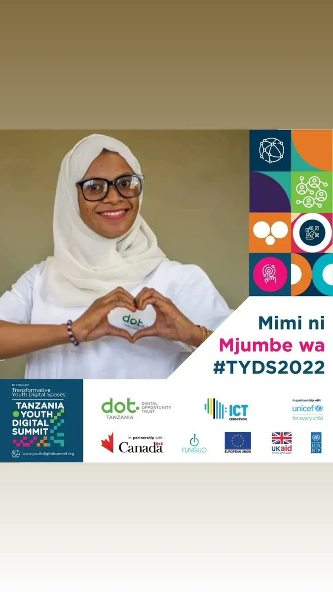 MTwalman's tweet photo. Ninafurahi kuwa mjumbe wa Tanzania Youth Digital Summit #TYDS2022. Kama kijana wa Karne ya 21 nachukua nafasi yangu katika majukwaa ya Kidigitali kwa maendeleo yangu na taifa langu.
@dottanzania @ict_commission_tanzania @uniceftz @funguo_tz @thadeimkanzabi @pamoja_youth https://t.co/NTrGNE2cI3
