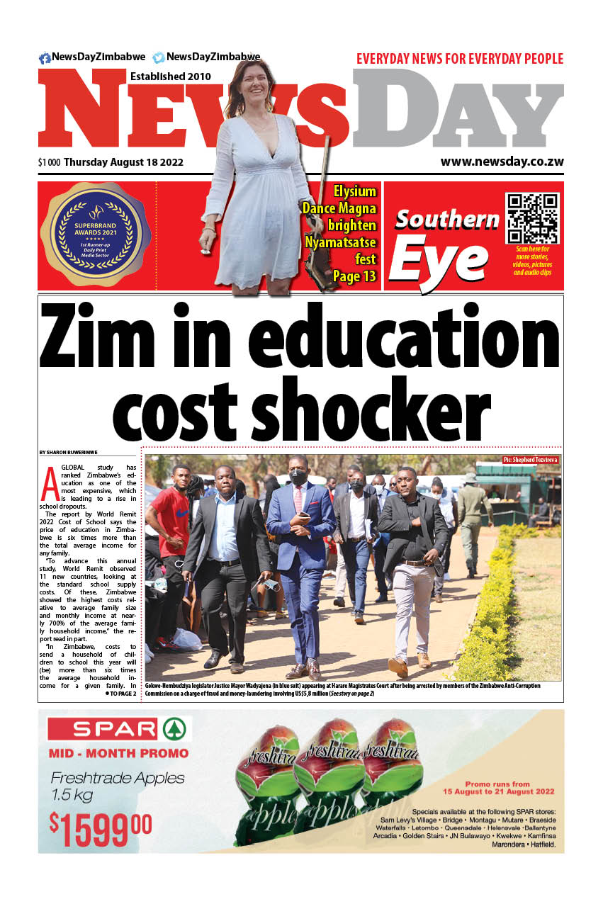 NewsDay Zimbabwe on Twitter: "🔴Just published: front page of the #
