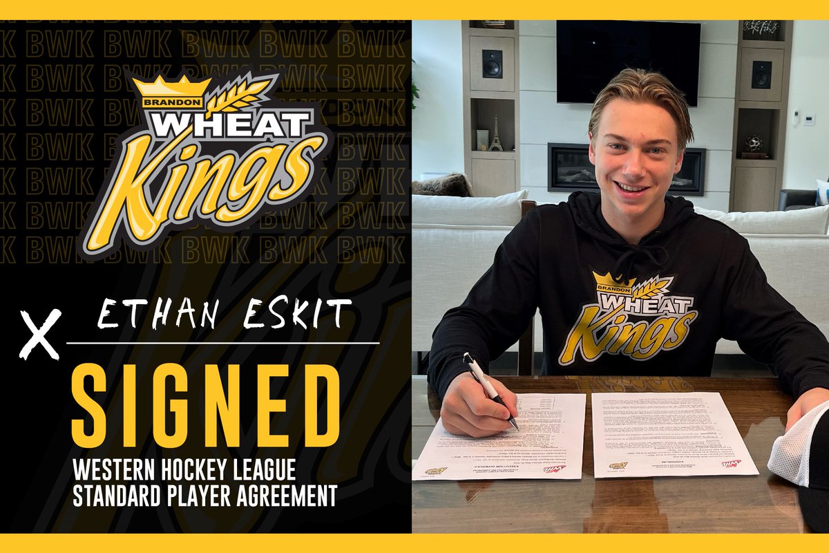 🚨SIGNING ALERT🚨

The Wheat Kings are proud to announce the signing of prospect Ethan Eskit!

The 5'11", 170-lbs goaltender posted a record of 14-2-0-1 with a save pct of .907 and three shutouts with <a href="/YHA_Lions/">YHA_Lions</a> last season.

Welcome to the #BWK Ethan! 

📰wheatkings.com/article/wheat-…