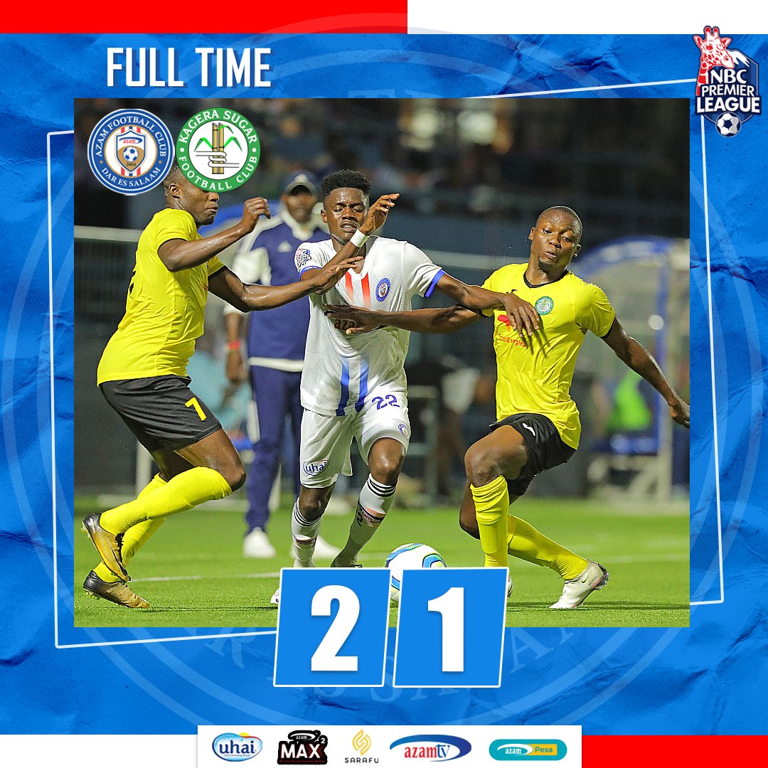 azamfc's tweet photo. FULL TIME!
@azamfc 2-1 Kagera Sugar
Dube ⚽
Tepsie ⚽ https://t.co/Et1Q9PgDZg