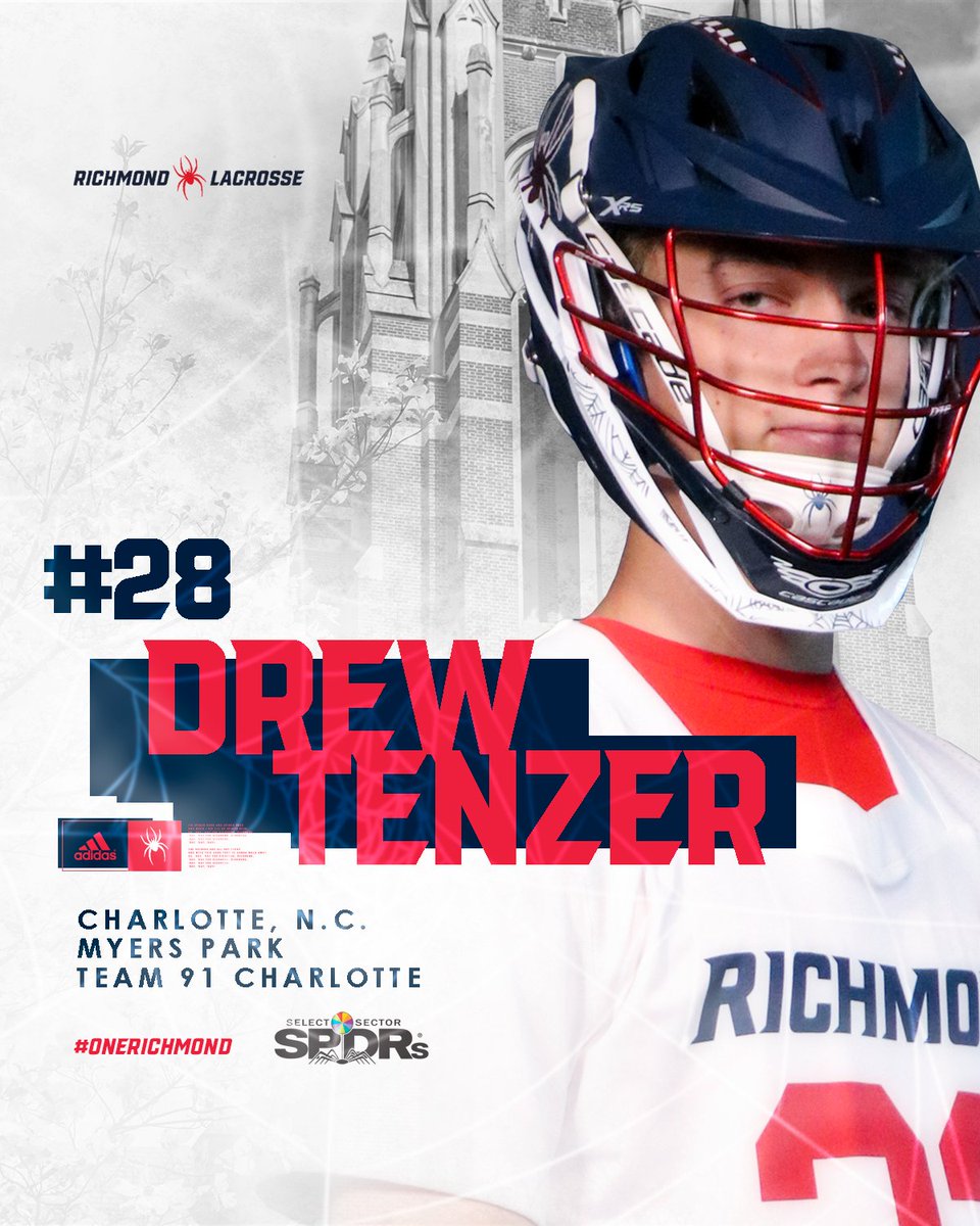 SpiderMLAX's tweet photo. Excited to welcome the defense of the class of 2️⃣0️⃣2️⃣6️⃣!

Welcome Drew Tenzer to 🕷🥍 family! 

🕷 Defense / 2️⃣8️⃣
🏡 Charlotte, N.C.
🏫 Myers Parks / @MyersParkHS
🥍 Team 91 Charlotte / @Team91CLT

#OneRichmond #A10MLAX https://t.co/Re4HmYOTa9