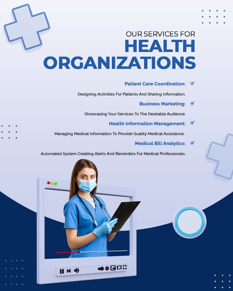 GIHS0534's tweet photo. Empowering the health organizations with quality services. Keeping you well by incorporating efficient management techniques.

For more information visit our website https://t.co/mvB6Z0eGac today!

#ERP #Automation #Integration https://t.co/6kJ2nkdw1K
