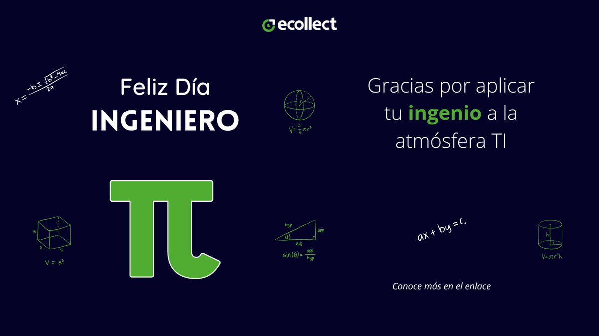 ecollect_'s tweet photo. Dia del Ingeniero. En ecollect reconocemos la importancia de estos grandiosos profesionales en el desarrollo de nuestro País. Gracias por aplicar tu ingenio a la atmosfera de TI.

Conoce más: https://t.co/EScBSQ3BRe  

#ecollect #ingenieria https://t.co/fdhp2q5qMX