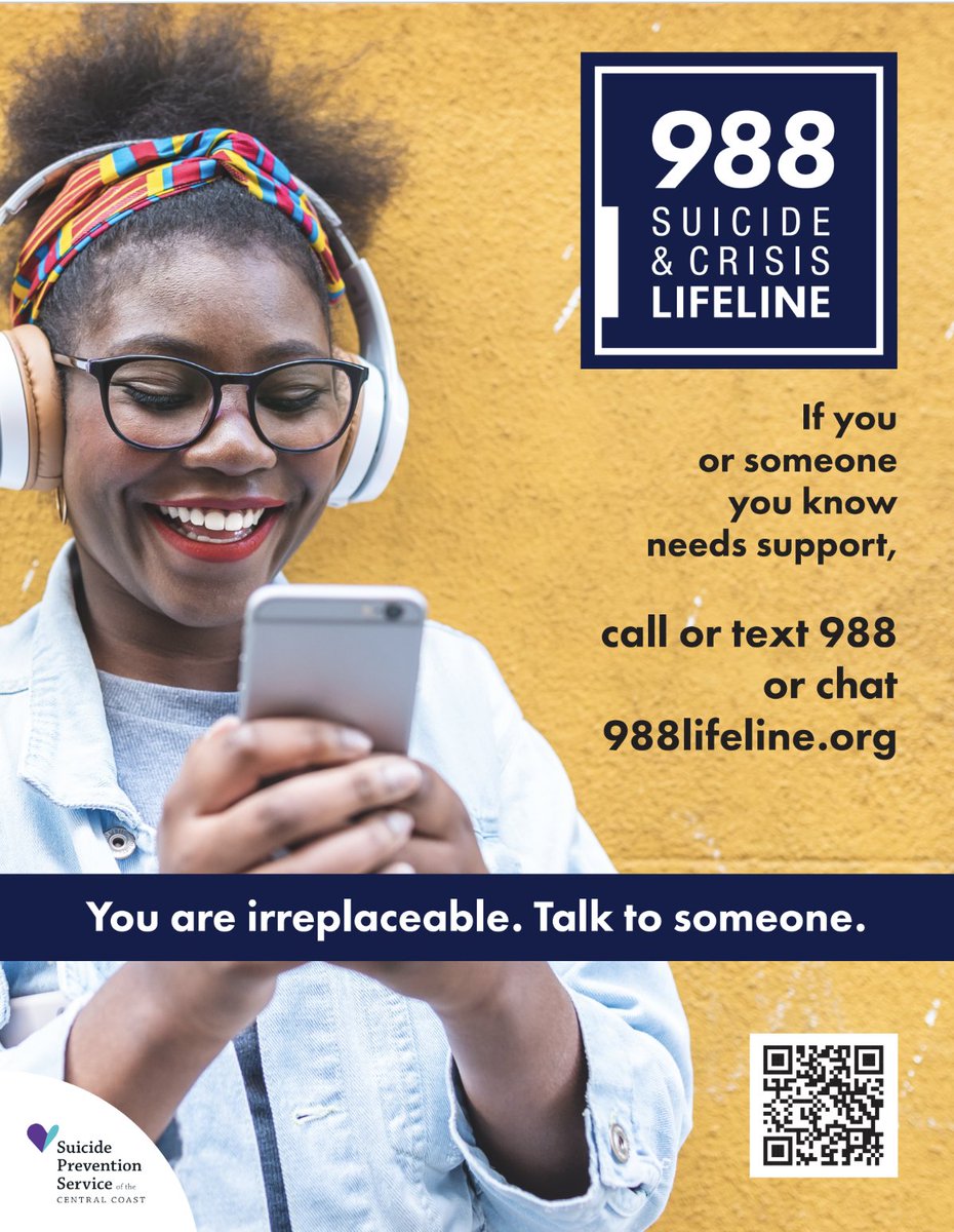 TaraRaeCrampton's tweet photo. You are irreplaceable.  Talk to someone.  Eres insustituible.  Habla con alguien.  ☎️Crisis LIFELINE 988.  📲Línea de CRISIS 988. @nunrbr_nunez @gfry_fry @pk12innovation @MCOE_Now @MCOE_EdServices https://t.co/pVCwi8Acvu