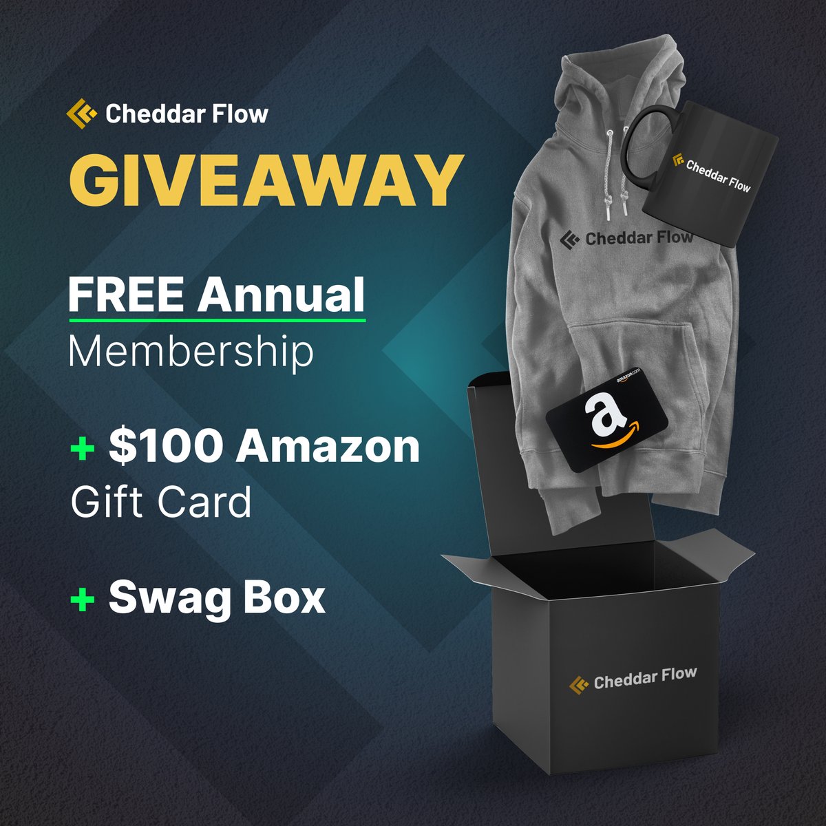 CheddarFlow's tweet photo. We're back with another GIVEAWAY! 🔥

Over $2,000 in prizes! 🎁🙌

To Enter:

✅ Like, Comment, Retweet this post
✅ Follow @CheddarFlow
✅ One entry per person

We’ll pick 2 random winners on 8/19 https://t.co/b1j9ZwAQxF