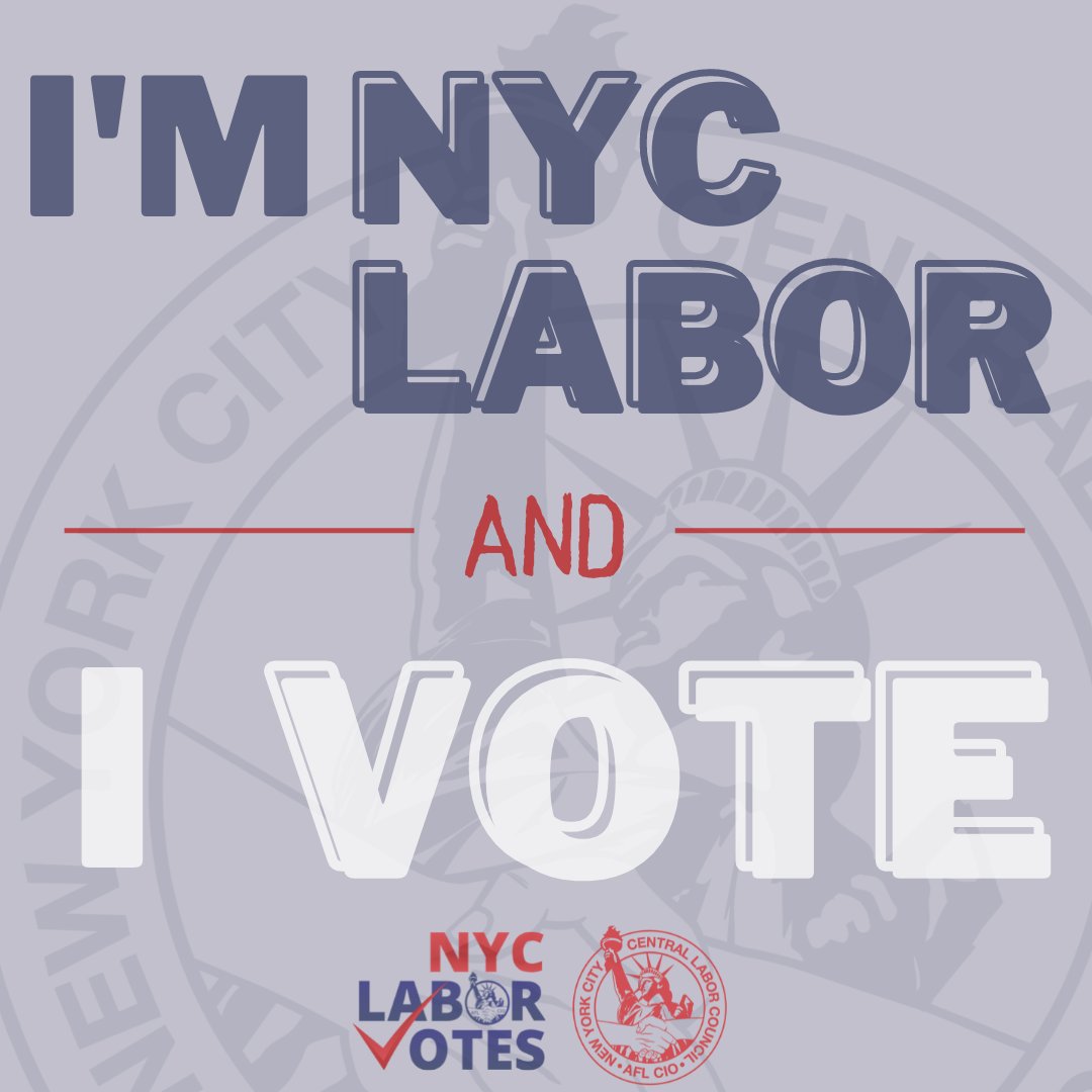 CentralLaborNYC's tweet photo. 🗳️ The polls are open until 9PM for the Primary Election! 

👉 Get out there and cast your vote for candidates who fight for working New Yorkers! https://t.co/T4pyiEmChq

#NYCLaborVotes #VoteUnionStrong https://t.co/wN9aQqrMWk
