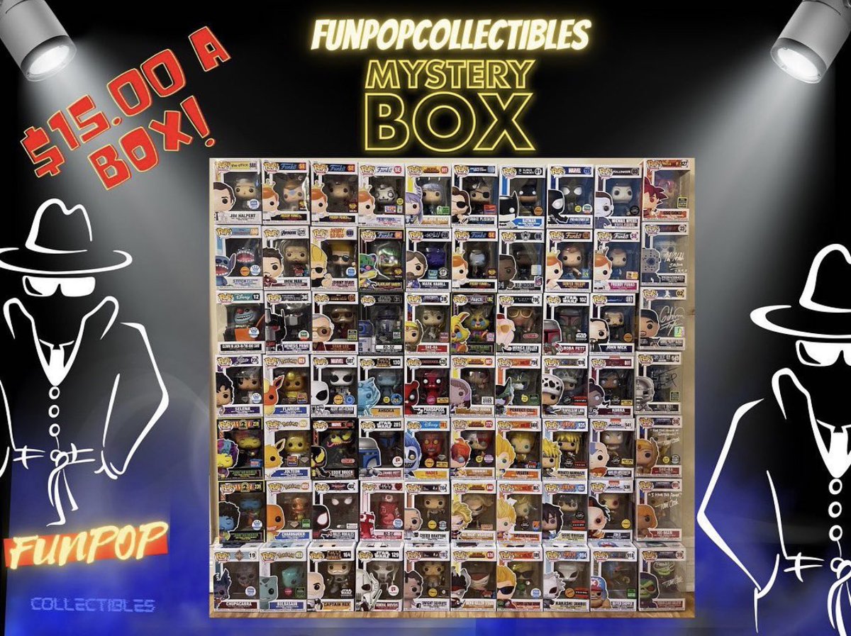 DisTrackers's tweet photo. FunPopCollectibles Mystery Box is available now! 750 boxes total. Read the listing before buying. Good luck!
#Ad #Collectibles
.
https://t.co/zG6Fp6kQiG https://t.co/B8Q1vmVo5A