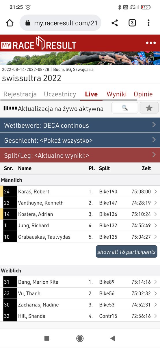 Adeny_X's tweet photo. Ostatnie 10 okrążeń (90km) i pozostaje już tylko bieg. Powodzenia Robert Karaś!
#Karaś #swissultra #10IM #Kostera #Lus https://t.co/nlxh5aZuYj