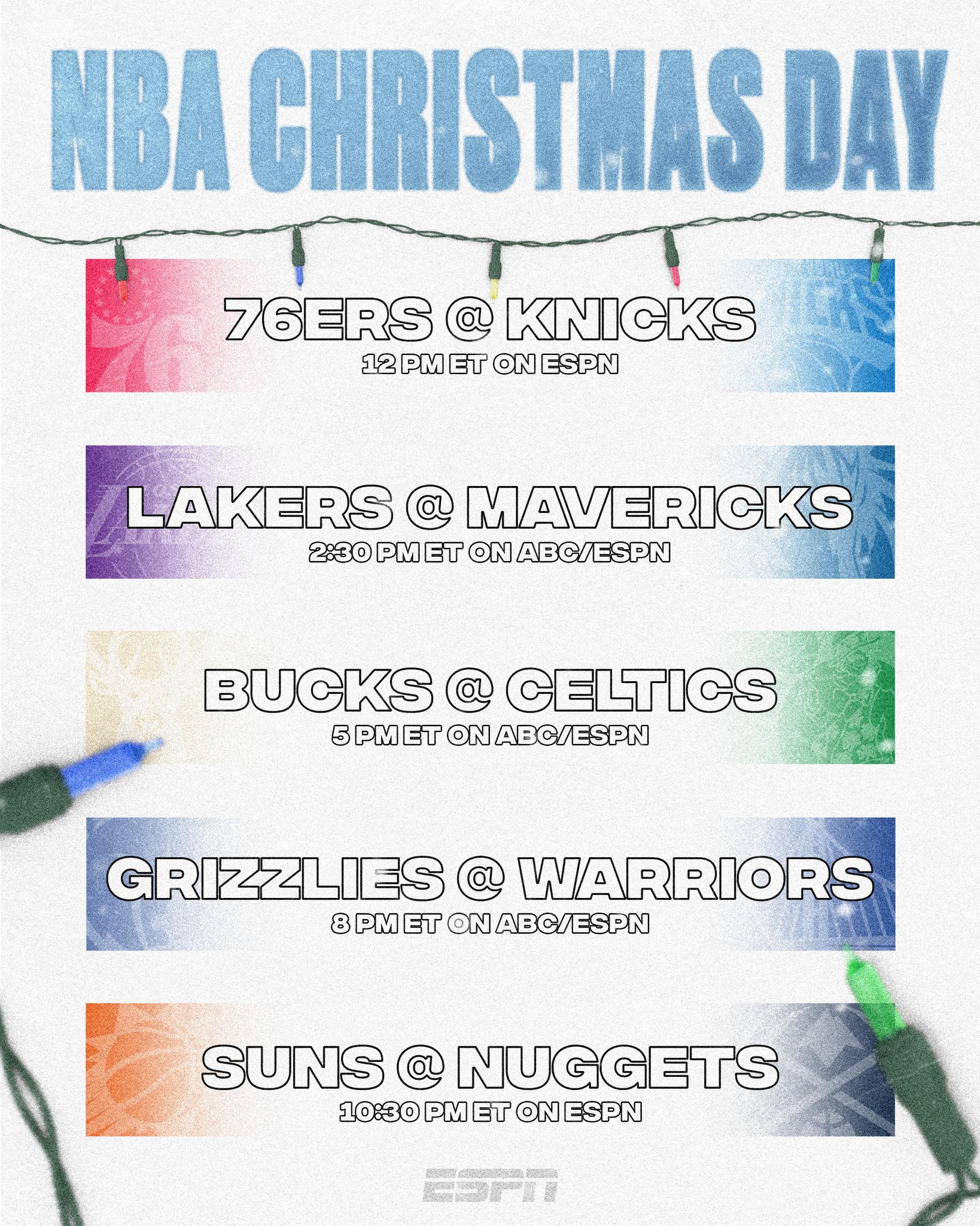 SportsCenter on Twitter "🎄 The NBA Christmas schedule is set 🎄 Look