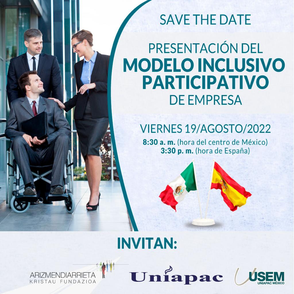 USEM_QUERETARO's tweet photo. ¿Conoces las oportunidades que te brinda implementar el modelo inclusivo participativo en tu empresa?
Participa con nosotros en el webinar binacional México - España GRATUITO y descubre más sobre el tema.
REGÍSTRATE aquí: https://t.co/ijvPAnd2vf
#SomosUSEM #RetoUSEM
@somosase https://t.co/0FIfKd4cLY