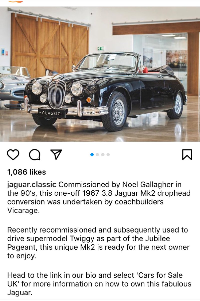 Latest Oasis News on Twitter "Noel Gallagher’s 1967 Jaguar MK2 is up for sale for £149,950."